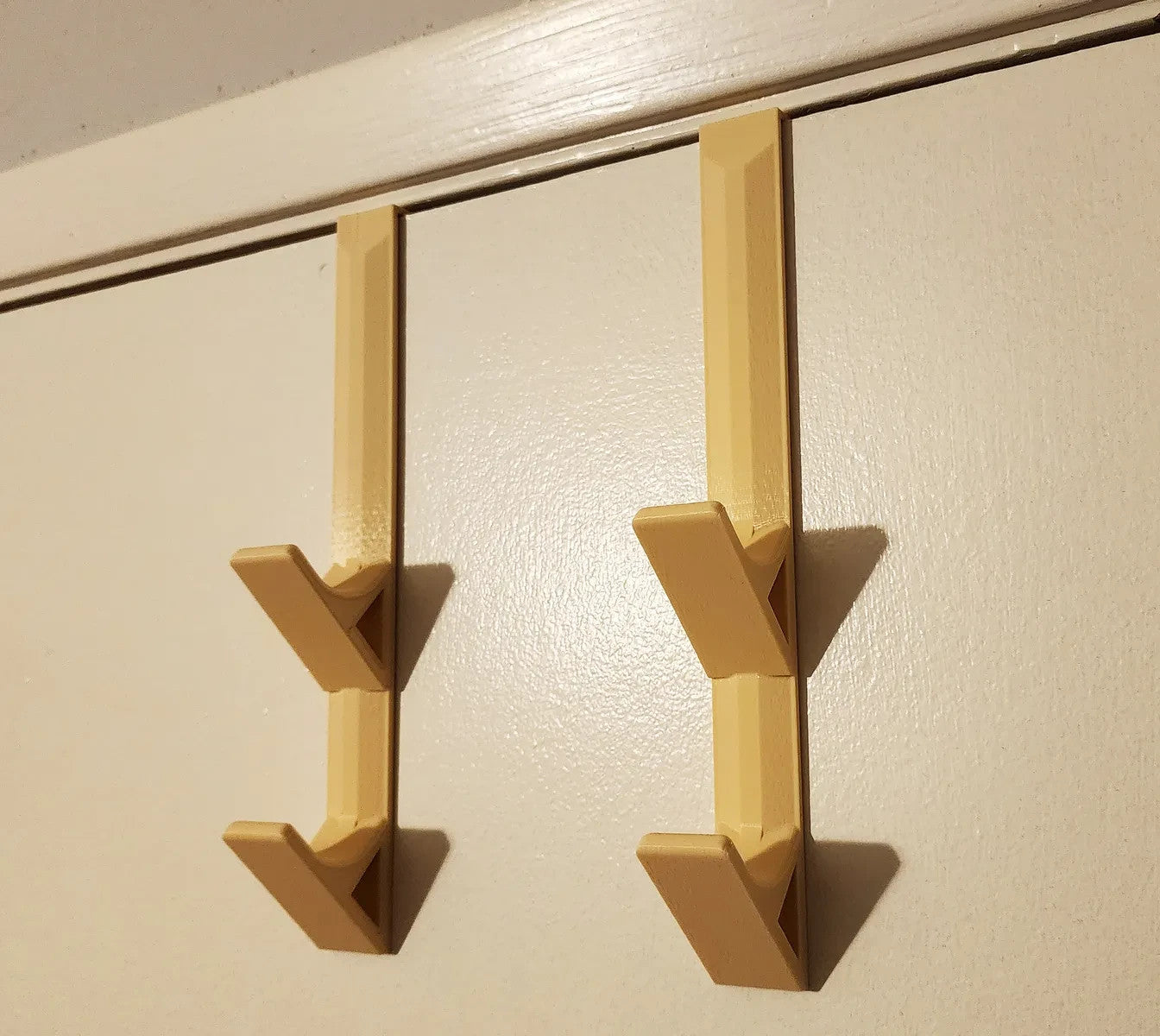 2x Over-The-Door Double Hooks – Hanging Coat Towel Hanger (BLACK)