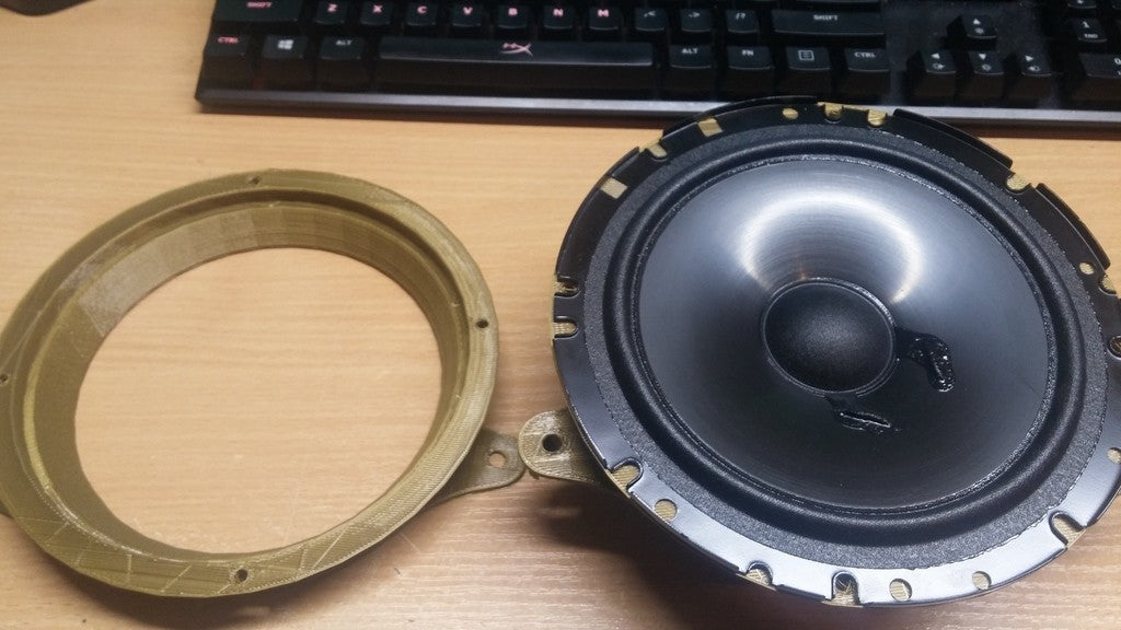 L+R 165mm Front Speaker Adapter Mounting Rings for Mercedes C-Class W202 -Black