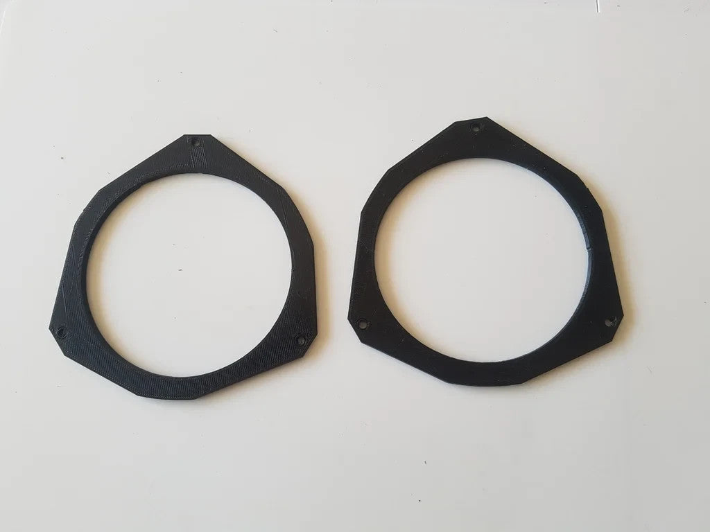 2x Front 4" Speaker Adapters for Audi 100 4A A6 C4 Door Mount Black