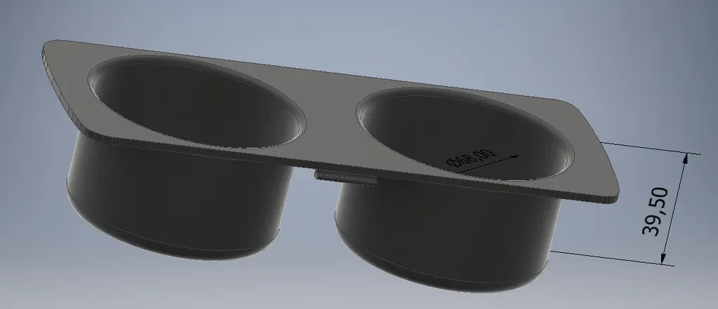 Cup Holder Insert for VW Golf 5 – Front Console (2003–2009)  - Black Color
