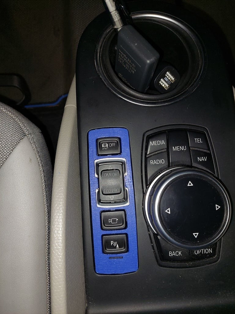 Faceplate DTC Button Panel for BMW i3 Center Console Replacement - Black Color