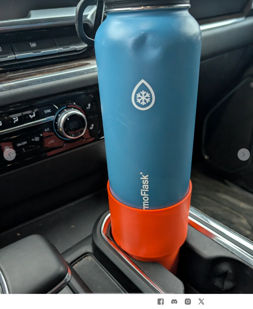 2024 GMC Sierra Hydroflask Cup Holder extender (Or for other 84mm cupholders)