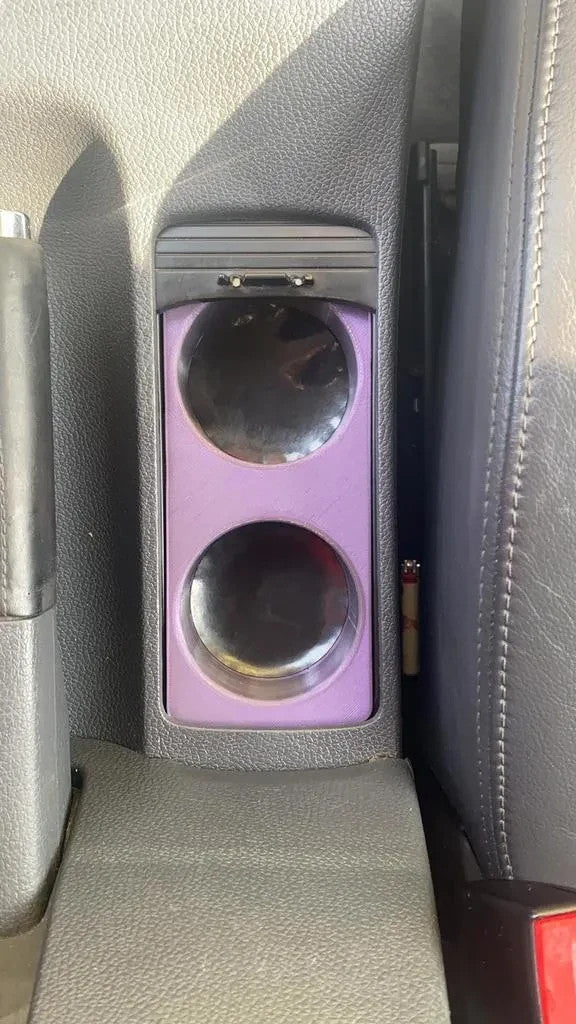 Cup Holder Insert for VW Golf 5 – Front Console (2003–2009)  - Black Color