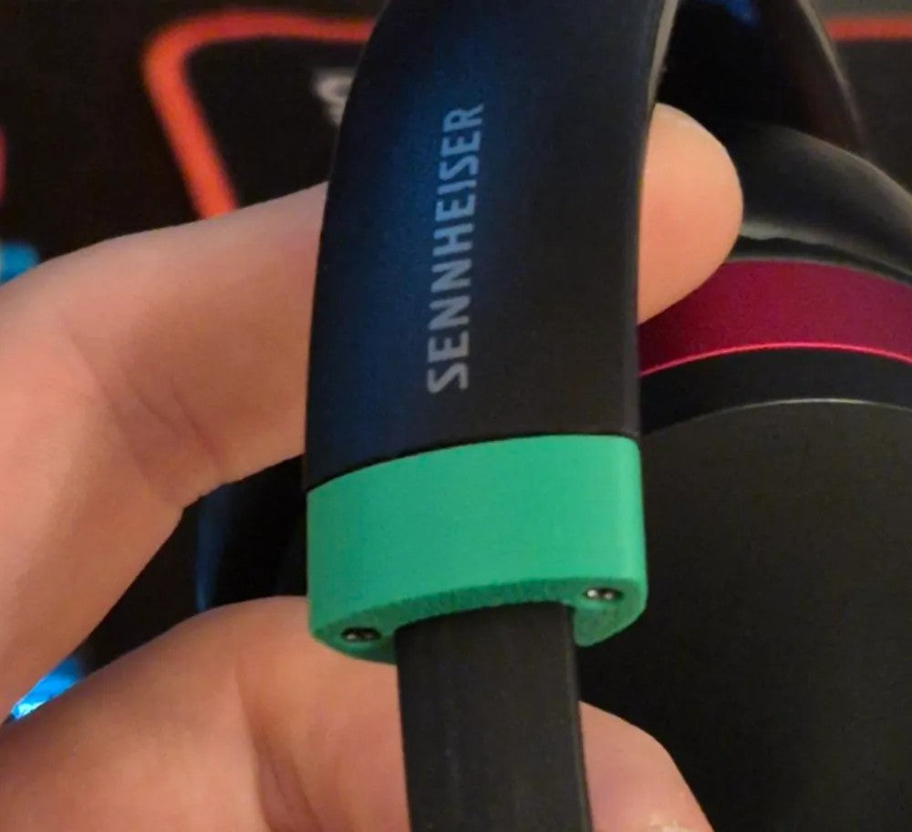 L+R Replacement accent pieces For Sennheiser HD458 (Black)