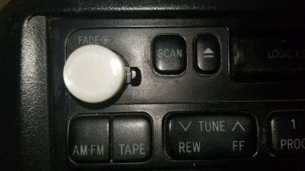 Radio Control Knobs Set for 1995 Toyota Camry Stereo Replacement - Black