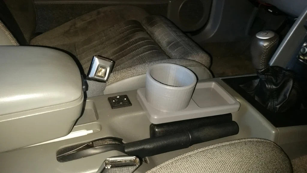 Cup Holder and Coin Tray for Ford Mustang FoxBody 1987–1993 Ashtray Delete-Black