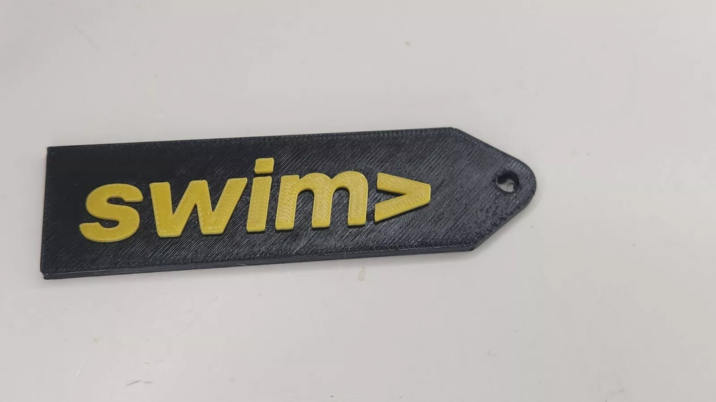 Swim  Raised Letter Keychain (Many Colors Availible)