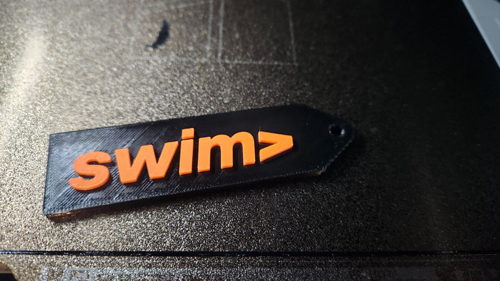 Swim  Raised Letter Keychain (Many Colors Availible)