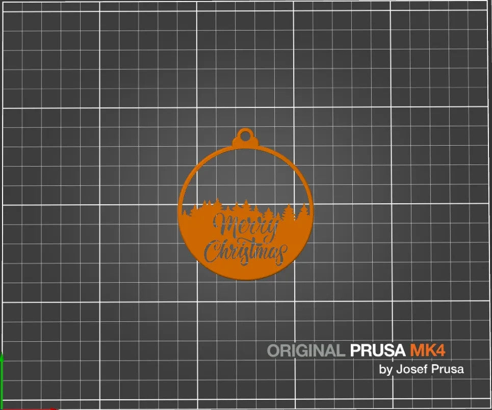 Merry Christmas Holiday Ball Ornament – Black