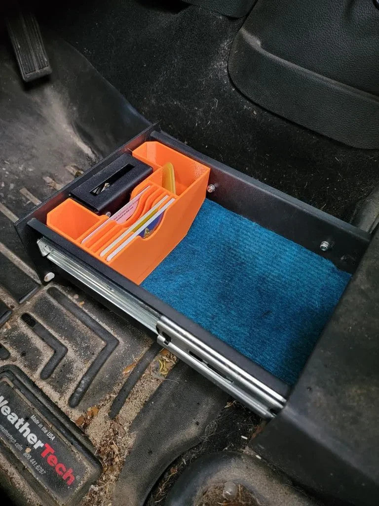 Card Organizer for Bestop Jeep Under Seat Lock Box – Slim Storage Insert