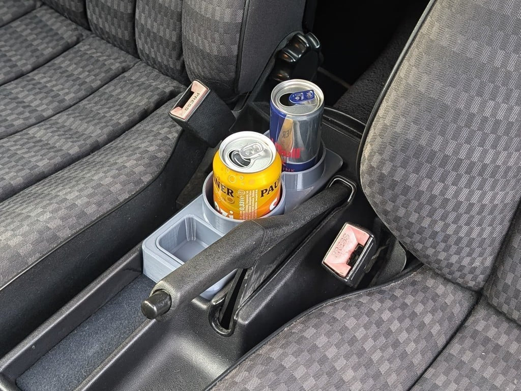 Can/bottle Holder for Mercedes 190E W201 – Console Insert  (1980s–1990s) (BLACK)