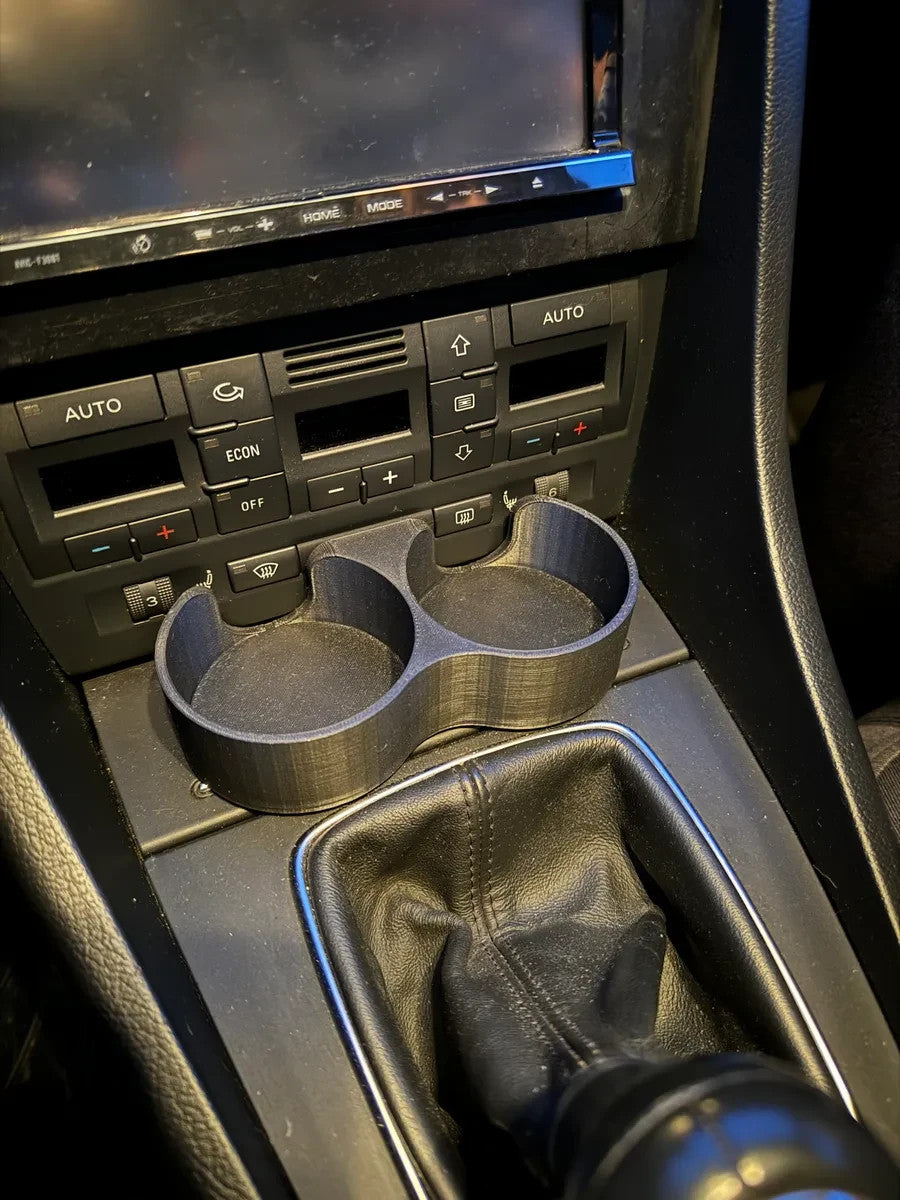 Dual Cup Holder Insert for Audi A4 B7 – Fits Front Console Around Gear Shifter