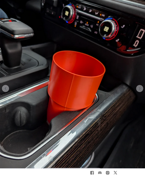 2024 GMC Sierra Hydroflask Cup Holder extender (Or for other 84mm cupholders)