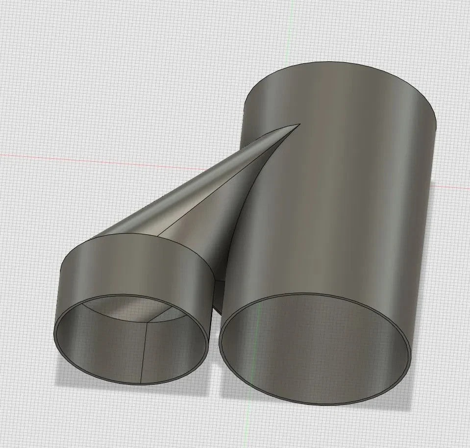 Ventilation Splitter 100mm / 125mm to 125mm – Ducting Y Connector Adapter