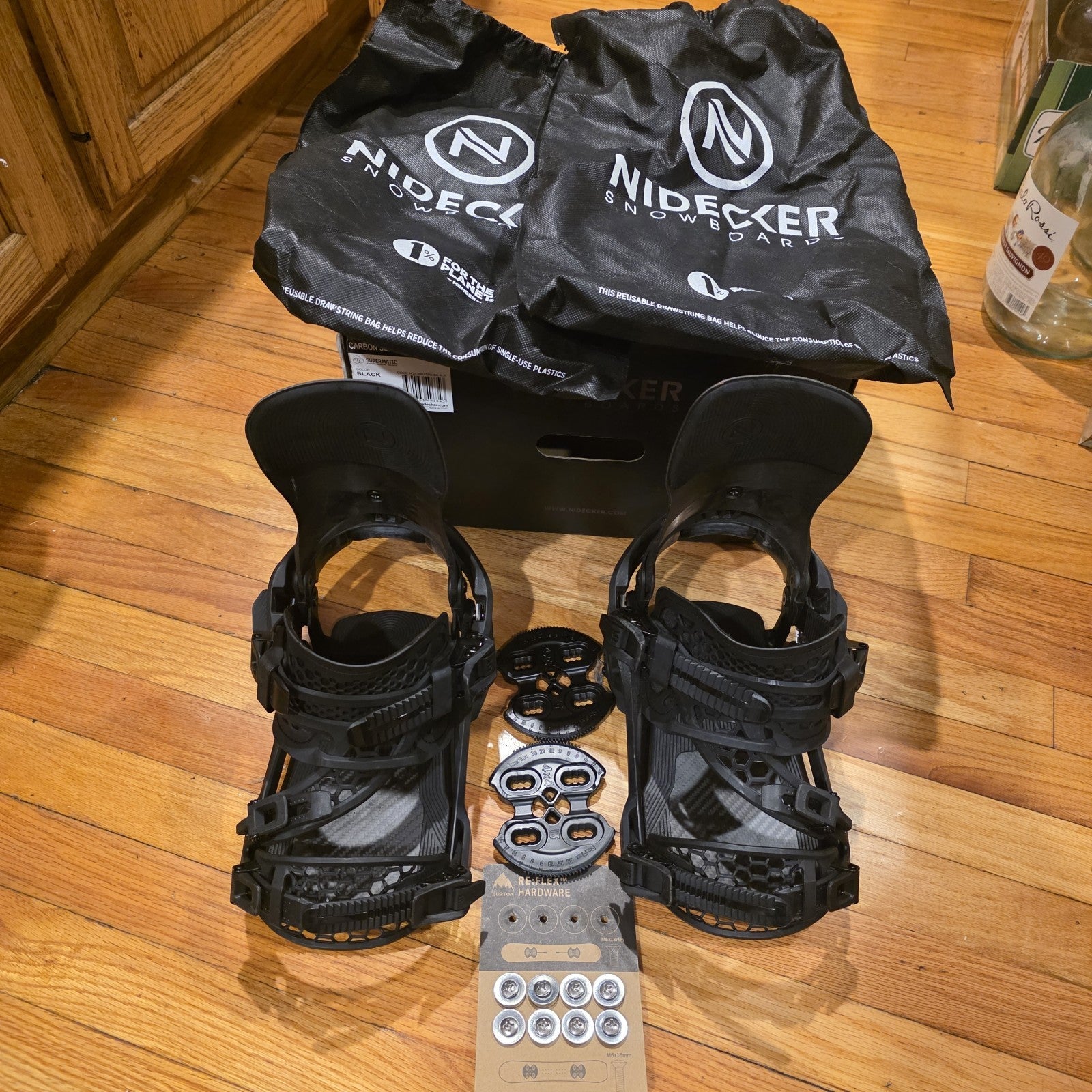 Nidecker Carbon Supermatic Auto Universal Dual-Entry Snowboard Binding Size L