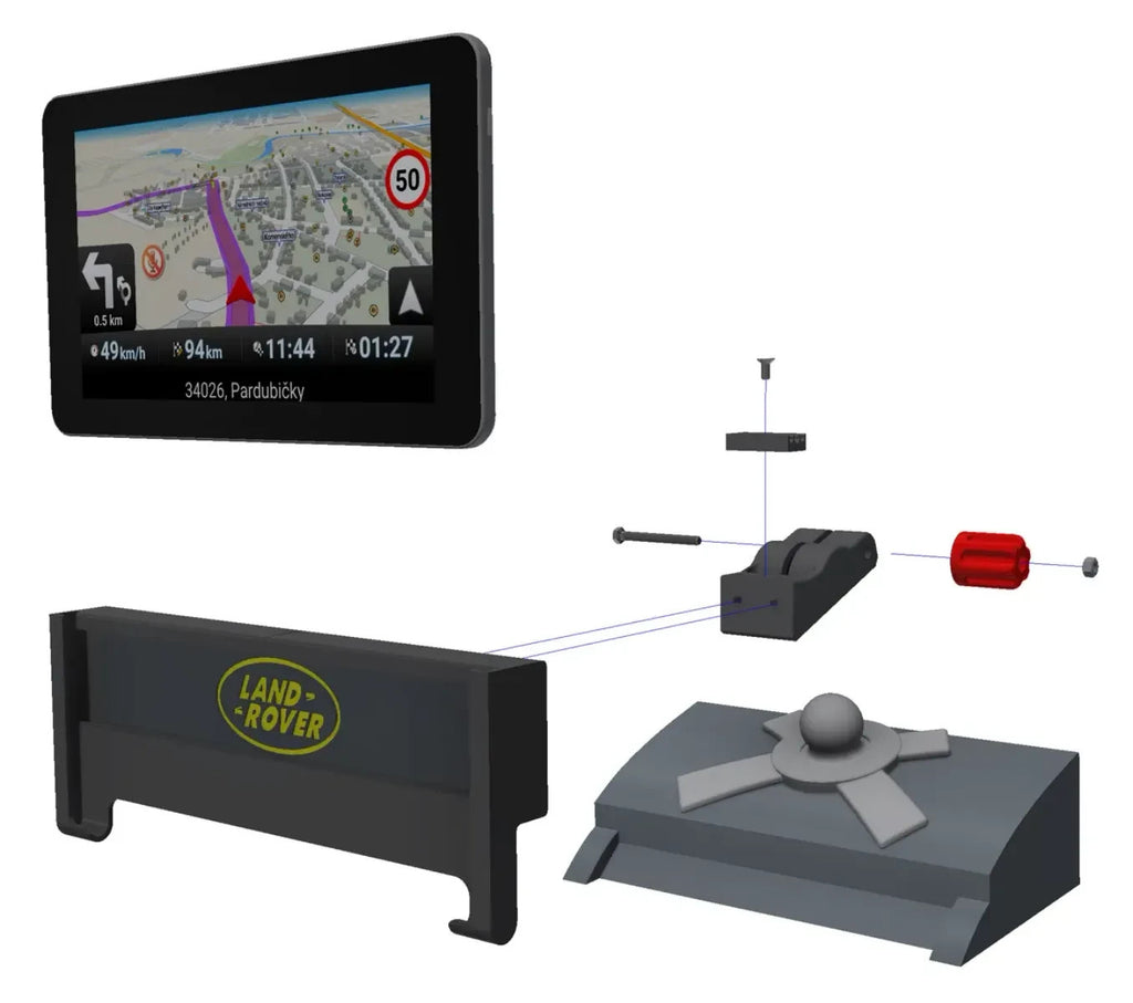 8" Tablet Holder Mount for Land Rover Discovery 3 Black