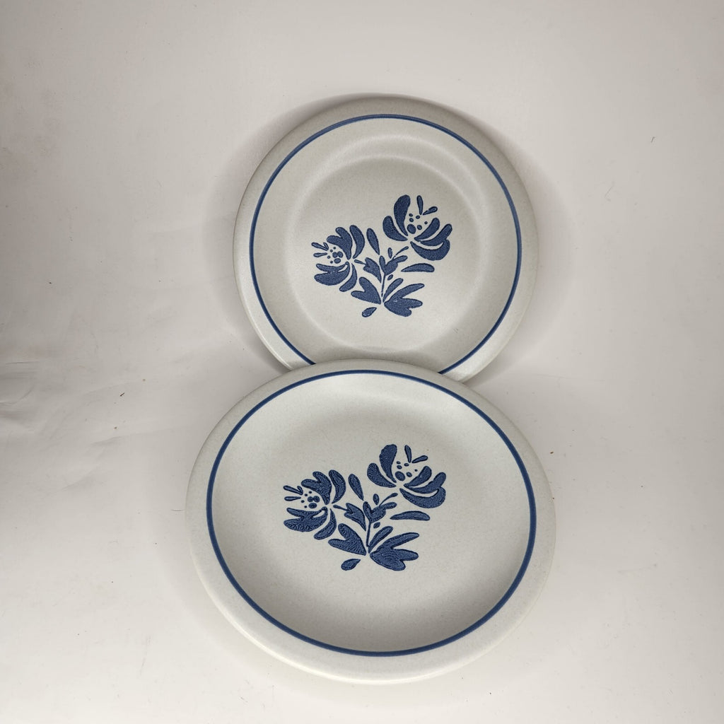 (2) PFALTZGRAFF Yorktowne Salad Plates USA 6-3/4" Modern Stamp Stoneware