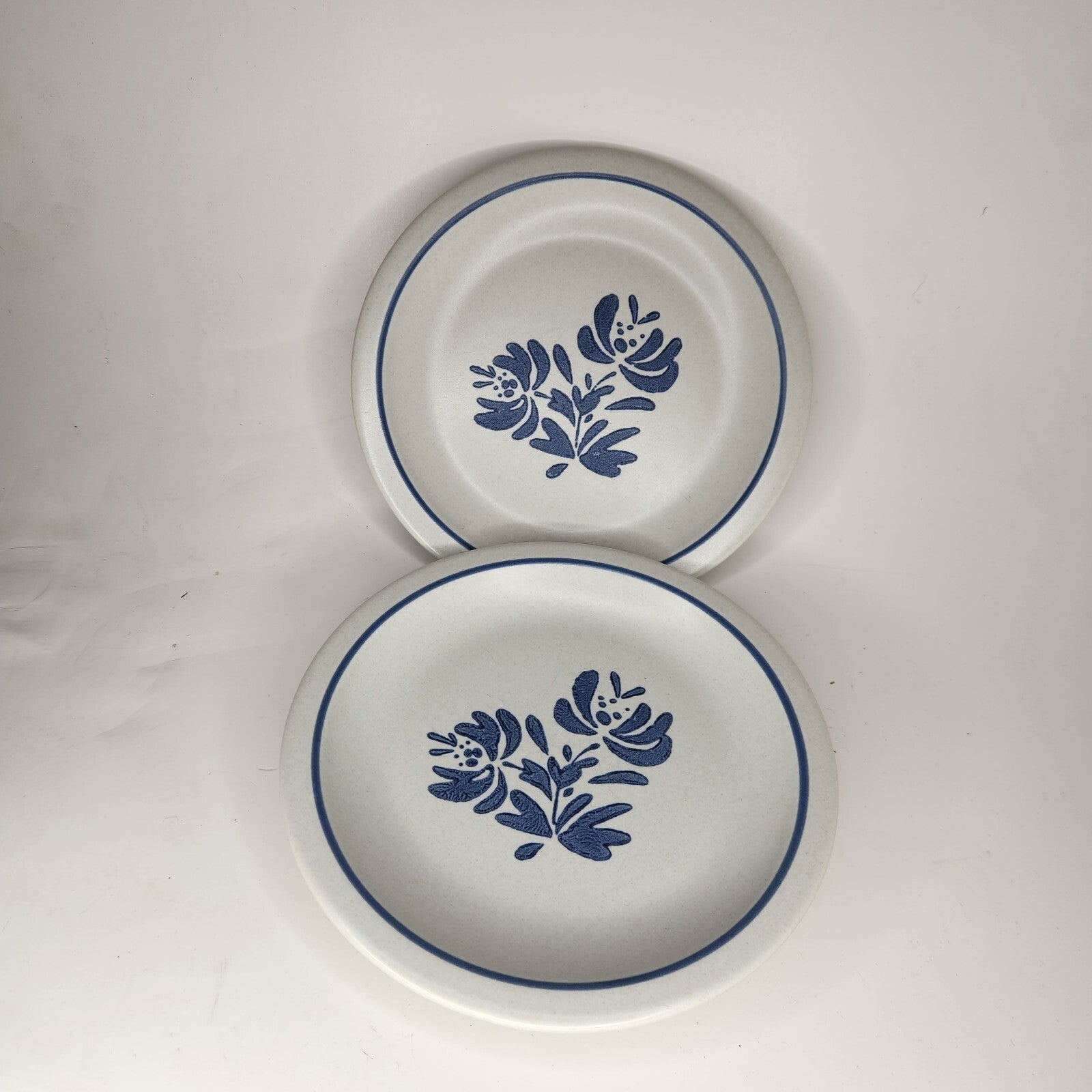 (2) PFALTZGRAFF Yorktowne Salad Plates USA 6-3/4" Modern Stamp Stoneware