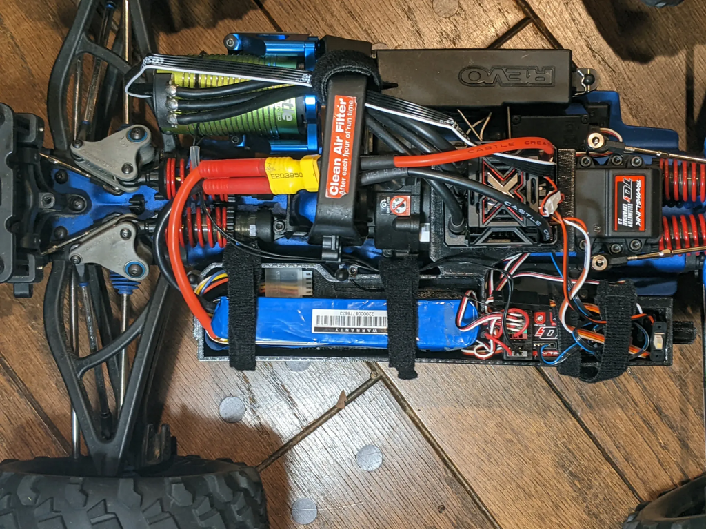 Revo 3.3 Reciever Box For Brushless Conversion Reciever, Esc And Battery Tray