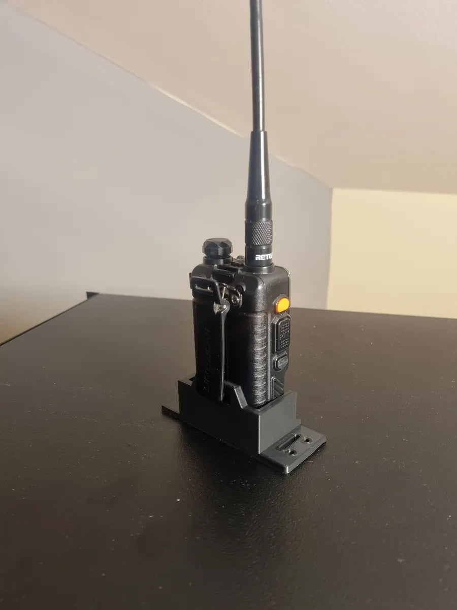 Baofeng UV-5R Desktop Radio Holder Stand 3D Printed Secure Mount Dock