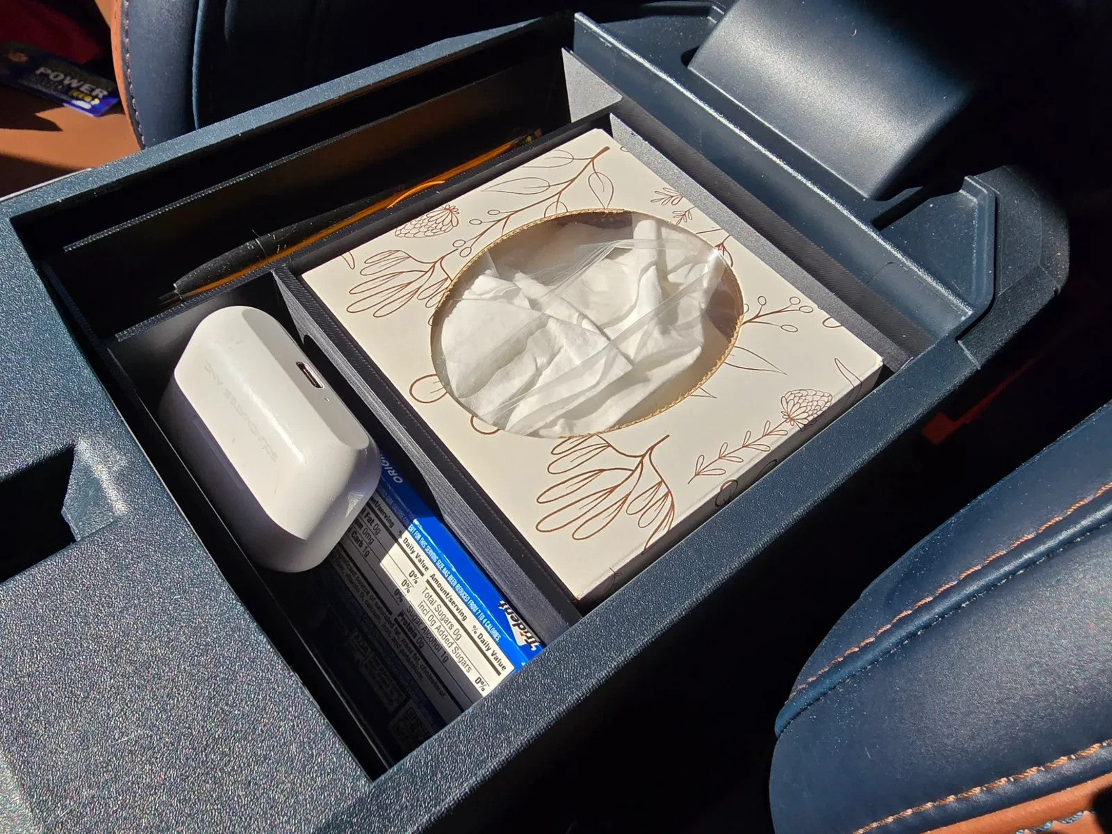 Ford Maverick Center Console Organizer – Hidden Tissue Box Storage & Pen Holder