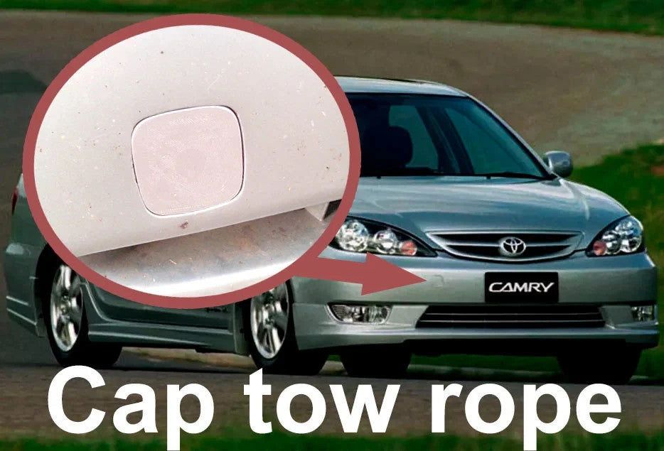 Front Tow Hook Cover Cap for Toyota Camry Bumper Trim Replacement - Black color