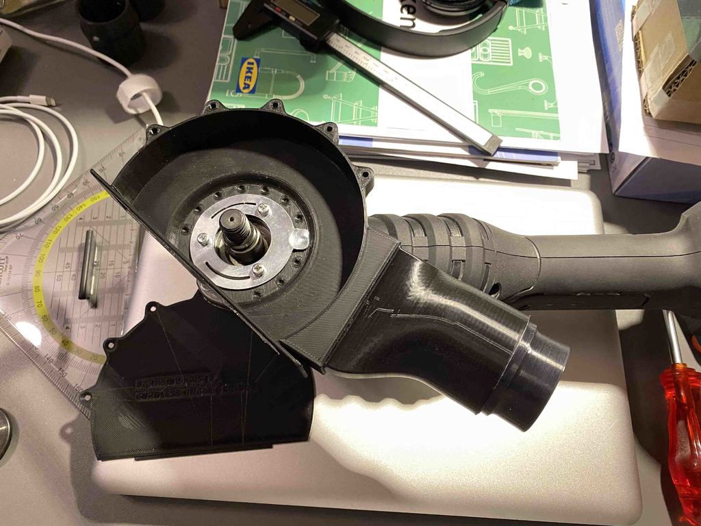Dust extractor Parkside 20V angle grinder