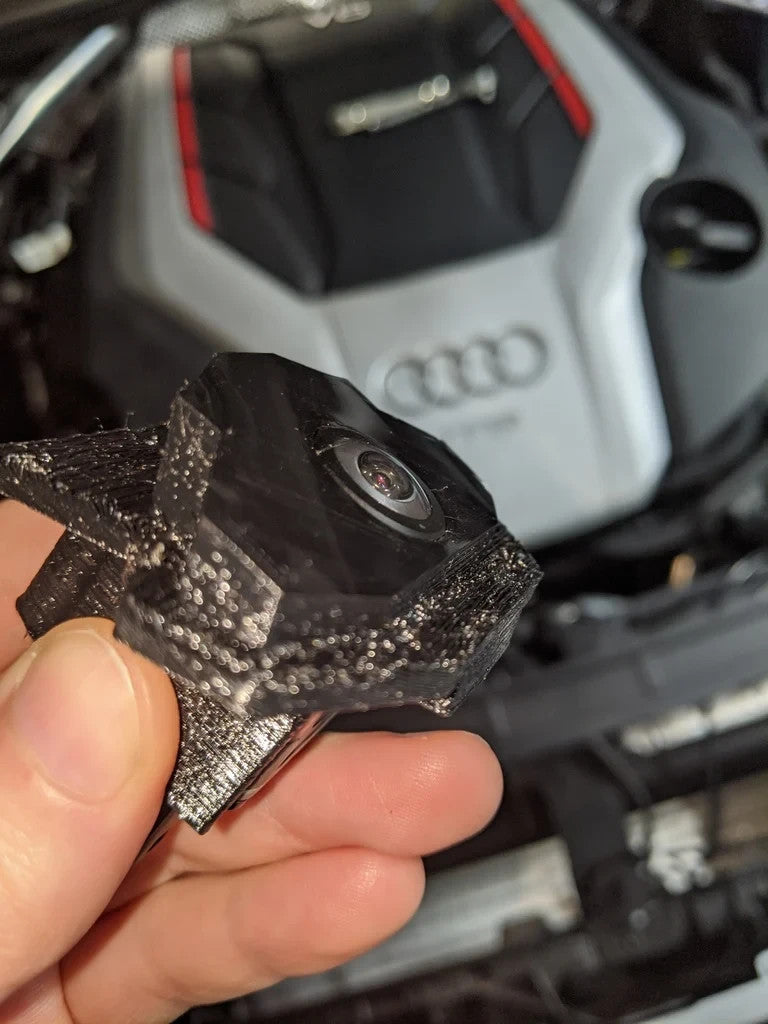 Front Grille Camera Mount for Audi A5 S5 B9 Models Aftermarket Grille Black