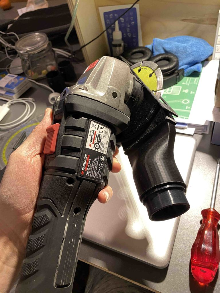 Dust extractor Parkside 20V angle grinder