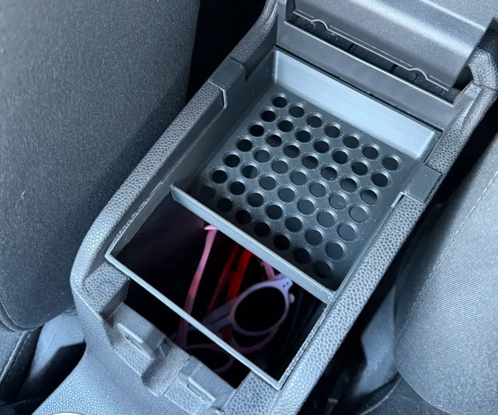 Armrest Storage Organizer Tray for Ford Fiesta Mk7.5 Center Console Black