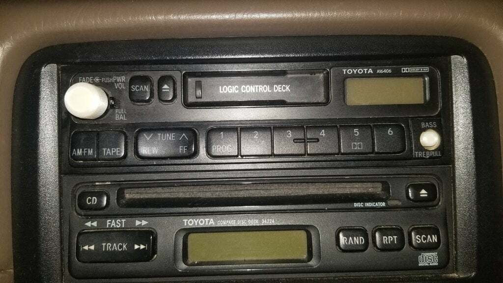 Radio Control Knobs Set for 1995 Toyota Camry Stereo Replacement - Black