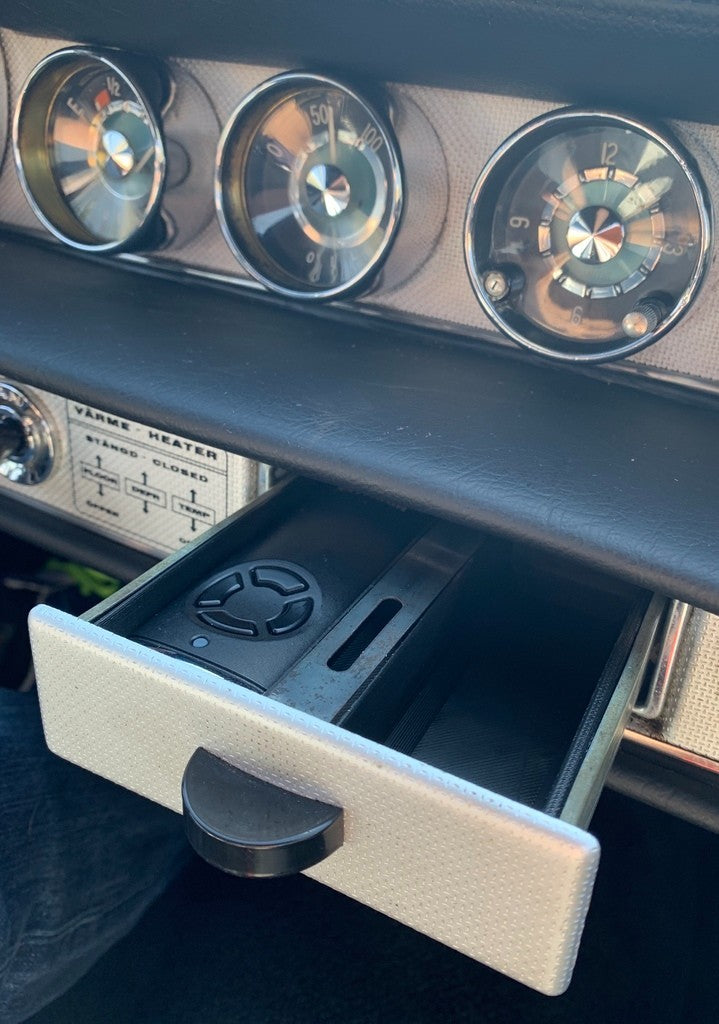 Black Interior Ashtray Inlay Replacement for Classic Volvo P1800 Vehicles